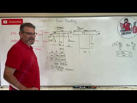 Mechanics of Materials: Lesson 35 - Composite Beam Bending Example Problem