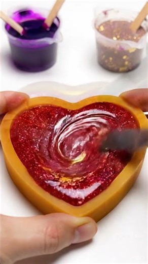 Amazing heart shaped stencil filled with epoxy WOW❓