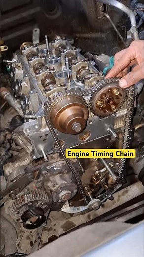Install engine timing chain. #youtube #trend #tools