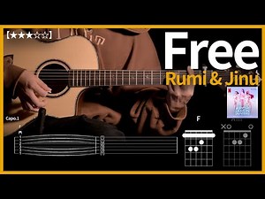 981.Rumi & Jinu - Free 기타커버【★★★☆☆】 | Guitar tutorial 【TAB譜】