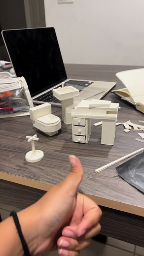 Mini muebles #arq #study #maqueta #tarea #viral