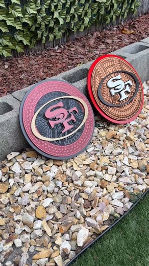 Polynesian design with 49ers logo 12” round #poly #polyneisan #islanders #tongan #samoan #fiji #hawaii #49ers #niners #faithfultothebay #ninerempire #ninergang | 510Woodcraft