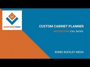 Custom Cabinet Planner-Instructions-Call Backs