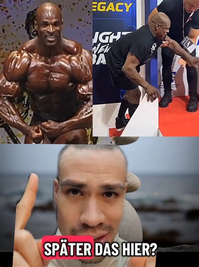 Extremes Bodybuilding zeigt, was der menschliche Körper leisten kann. Aber es zeigt auch, welchen Preis man dafür zahlen kann. Ronnie Coleman — einer der größten Bodybuilder aller Zeiten. Mehrfacher Champion. Absolute Legende. Heute kann er kaum noch ohne Krücken laufen. 👉 Die Frage ist nicht nur, was möglich ist. 👉 Die Frage ist: Was bist du bereit zu zahlen? Jede Entscheidung im Training hat Konsequenzen. Kurzfristiger Erfolg oder langfristige Gesundheit? Sprint oder Dauerlauf — wofür entsch