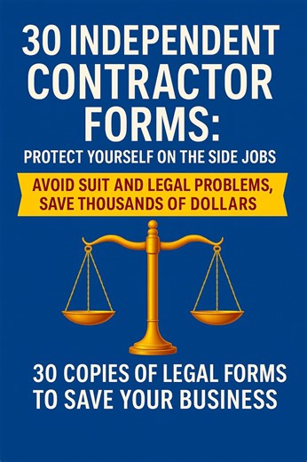 30 Independent Contractor Forms – Protect Yourself & Your Property - Etsy