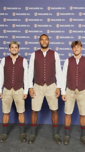 What a look! 😍 Lucho, Jona and Tom are all set for Oktoberfest with #Paulaner 🍺🥨