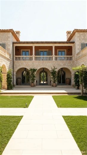 Tuscan Villa Courtyard Makeover #MediterraneanStyle #TuscanVilla #CourtyardDesign #LuxuryLandscaping