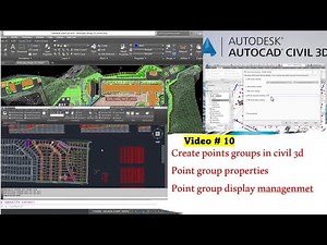Create point groups in civil 3d, Point group properties and point group display management