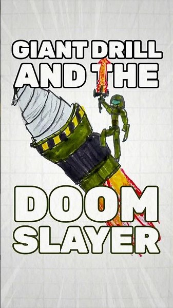 Doom Slayer and Giant Drill vs Bedrock Monster #stickmanwar