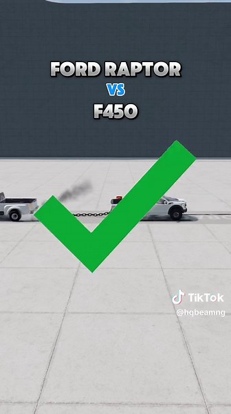 Ford Raptor vs bigger and bigger cars! #beamng #ford #crashtest #fyp #america 🇺🇸