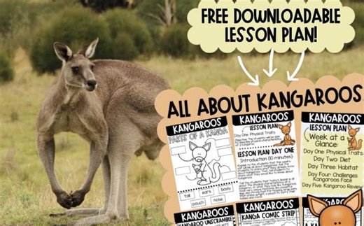 Teach Young Learners All About Kangaroos: A Free 5-Day Unit Plan