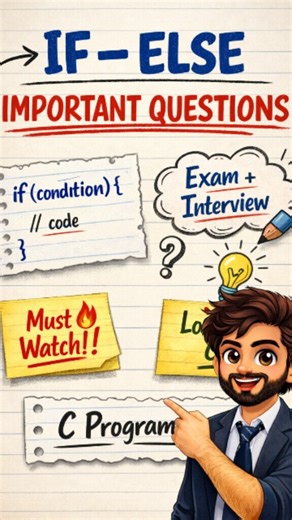 𝐂𝐨𝐝𝐞 𝐖𝐢𝐭𝐡 𝐁𝐂𝐀𝐰𝐚𝐥𝐡𝐚 on Instagram: "Important Question ⚠️✅ Day 07/100 🎯🧑🏻‍💻 a simple C program using if-else to check voting eligibility: input age, if age >=18 print "Eligible for voting", else "Not eligible", with dry run examples like age 22 (Yes) and 17 (No). Perfect for BCA students mastering conditionals—code includes stdio.h, scanf for age, and clear output. Boost your programming skills with Bcawala's faceless tutorial! #IfElse #CProgramming #VotingEligibility #CLanguag