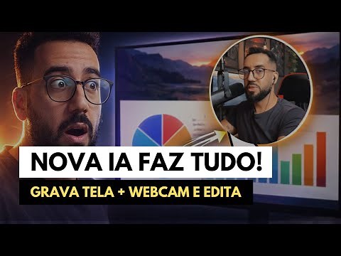 Como Gravar VÍDEO AULA com Slide e Webcam (Edição Automática com IA)