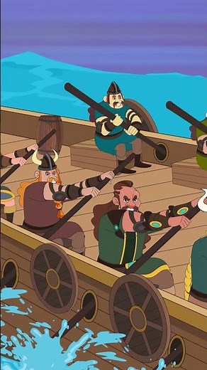 Kraken destroying a Viking ship