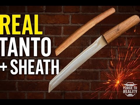 Forging a REAL Japanese Tanto with Handmade Wooden Sheath | Forge to Reality
