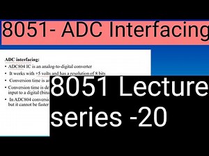 8051 ADC INTERFACING| ADC804| Interfacing circuit| Program| Malayalam
