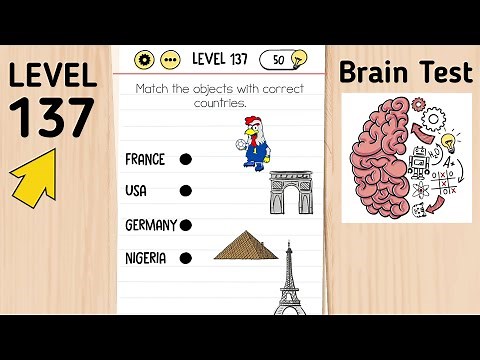 Brain Test Level 137 Match The Objects With Correct Countries.