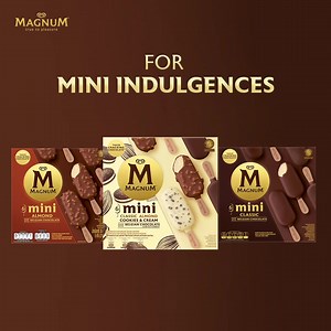 1.9K views · 1.5K reactions | Enjoy all kinds of pleasure with the Magnum mini packs! Taste all of Magnum’s best flavors like Almond, Classic, and the new Cookies & Cream in mini portions for indulgence anytime. | Magnum | Facebook