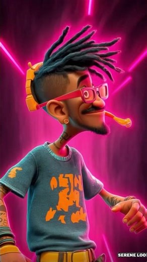 Cartoon DJ Whip-Pan 🎧⚡ | Neon Motion Blur 4K AI Animation