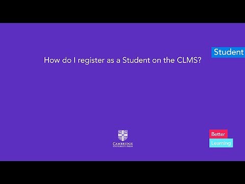 How do I register as a Student on the CLMS?