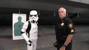 Star Wars police recruitment video with stormtrooper