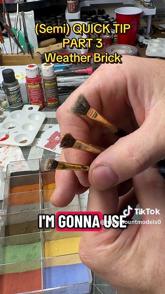 (Semi) QUICK TIP Part 4 Weathering Brick MineMountModels.com #QuickTip #MineMountModels #modelrailroad #scalemodel #brickpainting