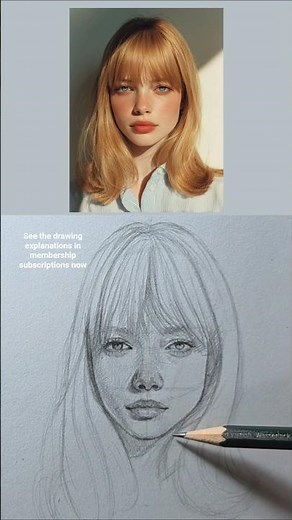 how to draw a portrait using Loomis method