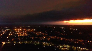 4.4K views · 109 reactions | Another evening and another amazing sight! Check out this drone video I shot of a shelf cloud heading toward the coast with the vivid sunset glowing behind it! I about lost it when I first saw it pop up on my ipad! #sunset #dronevideo #shelfcloud #socastee | Robbie Bischoff Photography - Drone Services | Facebook