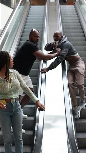 Everybody ain’t for your jokes! 😂 #prank #viral #escalator #trending #daphniquesprings