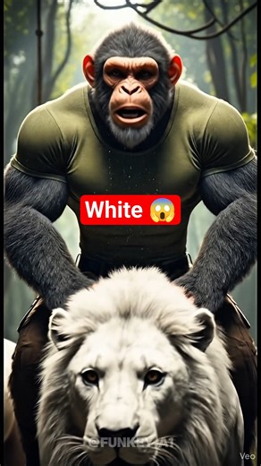 “Monkey’s Gift to His Mother: White Tigers” #ai #shorts