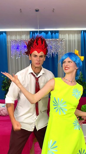 Joy and her Emotions in Riley's Mind | Funny Cartoon TikTok Video