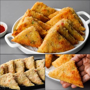348K views · 3K reactions | Don't Waste Leftover Bread, Make This Bread Triangle Snacks Recipe | Bread Aloo Nashta Recipe | N'Oven Foods | Facebook