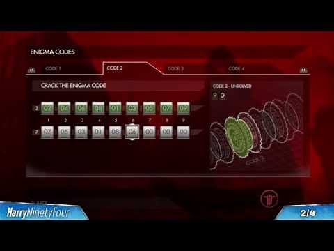 Wolfenstein: The New Order - All 4 Enigma Code Solutions (Bonus Difficulty Easter Eggs)