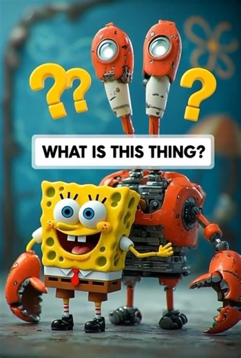 SpongeBob Built a Mr. Krabs Robot to replace him #shorts #spongebob #spongebobbercerita #funny