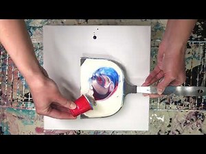 Acrylic pouring, spatula technique