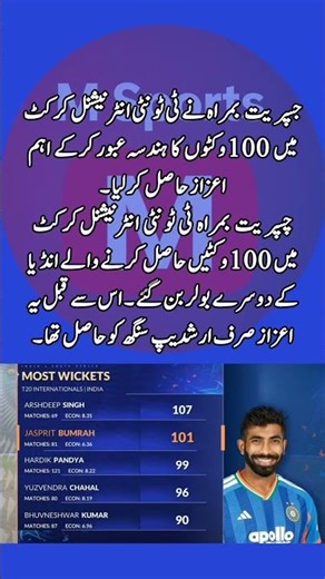 Jasprit Bumrah Reaches 100 T20I Wickets — A Historic Milestone for India
