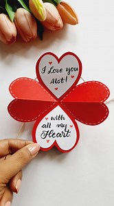 Quick DIY Cute Card 😍 ❤️ #handmade #cardmaking #DIY #handmadewithlove #reelsviral #trendingreel #reels #crafting #cute | Handmade cards ideas