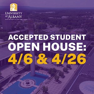 Attending an Accepted Student Open House will give you a head start on making your mark both on campus and across the globe. | University at Albany | Facebook