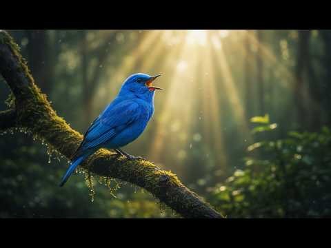 [10 Hours] Beautiful Bluebird Singing in the Forest 🍃 Calming Bird Sounds for Relaxation & Focus