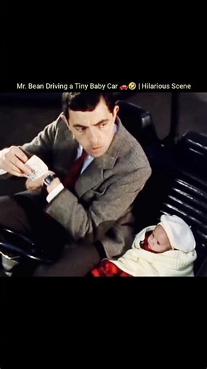 Mr. Bean Driving a Tiny Baby Car 🚗🤣 | Hilarious Scene #shorts
