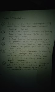 Map InterpretationGive evidence from the topographic map that... | Filo