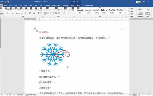 [难度:2]2020年12月Scratch四级：绘制雪花