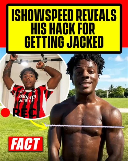 IShowSpeed just installed a pull-up bar in his bathroom and called it a “cheat code.” His logic? You pee 5-6 times a day. Every trip = 10 pull-ups. Bro turned bathroom breaks into gains. No extra time, no gym membership, just pure efficiency. This is the kind of lazy-genius energy we need. FR IShowSpeed vient d'installer une barre de traction dans sa salle de bain et l'a appelée un