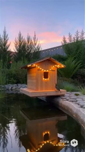 The Coziest DIY Bird House Ever 🏠🐦#Satisfying#DIY#BirdHouse#NatureLovers#Relaxing#NoMusic