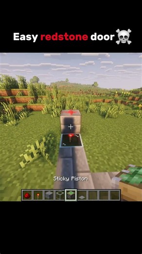 🟥 Minecraft Easy Redstone Door! 🚪⚡ #minecraft