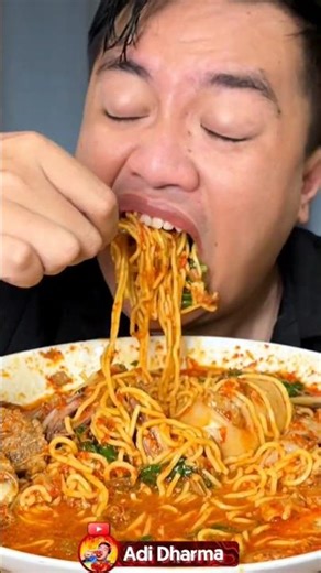 Mie ayam nyemek + cumi bunting sambel mercon 🥵 #shortsviral #shortvideo #viral #fyp