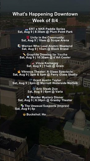 What’s Happening in Downtown Norfolk | August 4–10