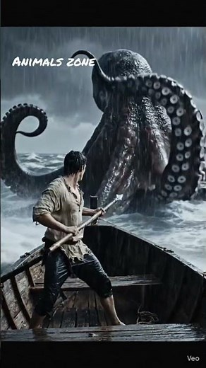 Giant Octopus vs Human | Ultimate Ocean Monster Battle (4K Cinematic Fight)#animalencounter