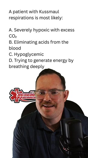 Don't think that Kussmaul respirations is only indicated with DKA. I mention in the video that using EtCO2 can assist with determining HHNS from DKA. DKA has low EtCO2 and HHNS would be much more of a regular reading. #EMT #Paramedic #EMS #Nurse | Rescue Academy