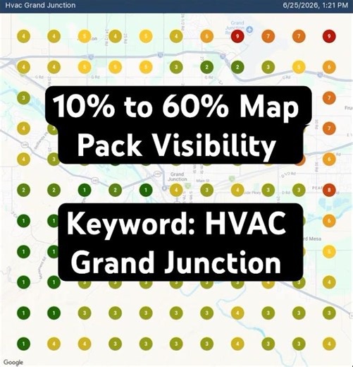 Keyword: HVAC Grand Junction from 10% to 60% page 1 Google Rankings #localseo
